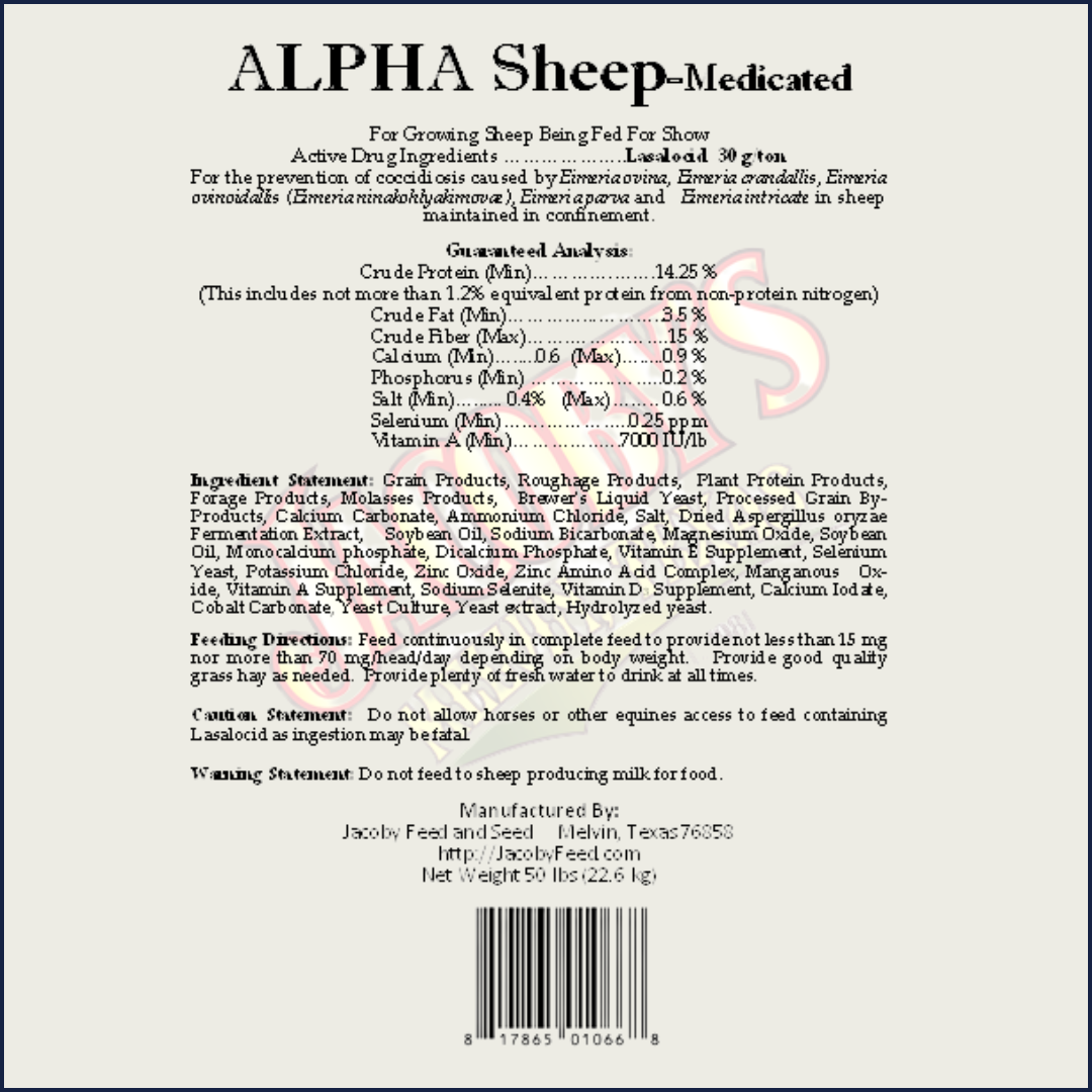 Alpha Sheep - Jacoby Feed & Seed