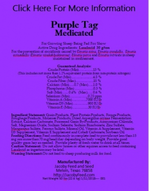 Purple Tag Medicated 1